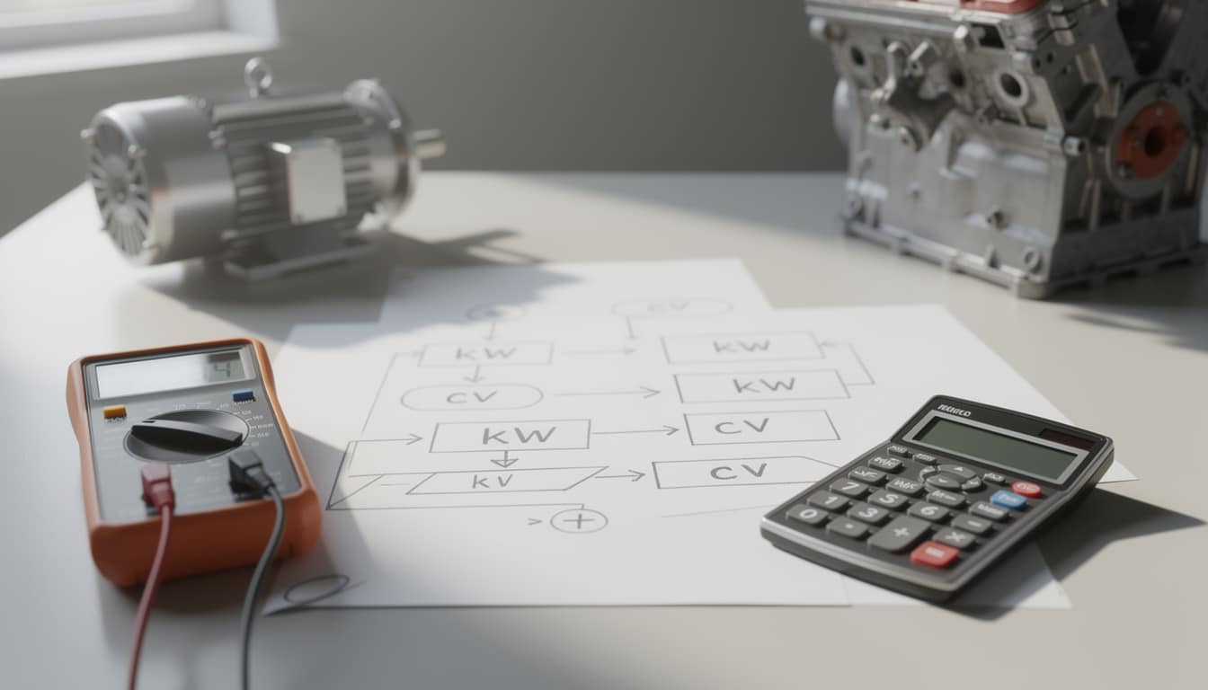 découvrez comment convertir facilement les kilowatts (kw) en chevaux-vapeur (cv) grâce à une formule simple et une méthode claire pour toutes vos calculs de puissance.